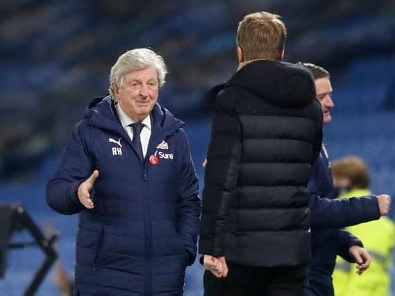 Roy Hodgson's Crystal Palace left with all three points after a defensive but ruthless display at the Amex Stadium