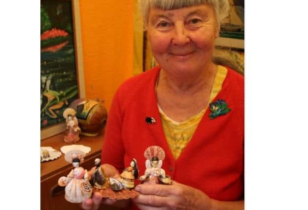 Marie-Christine's speciality was making shell figures, which she would sell in aid of local charities, such as the RNLI and St Wilfred's Hospice