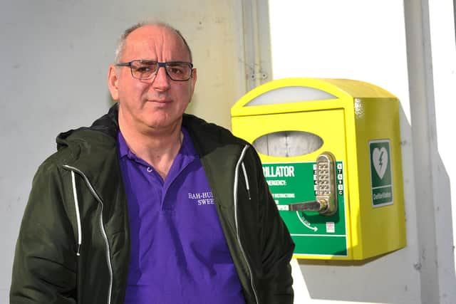 A defibrillator was stolen from outside Pound Xtra in Littlehampton last week, but was returned. LTP's vice-chairman, Paul Wakeman. Pic Steve Robards SR2103012 SUS-210103-145535001