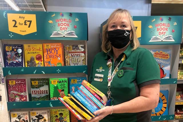 Alison Whitburn, community champion at Morrisons Littlehampton, has chosen River Beach Primary School for this year's World Book Day donation