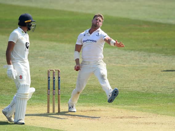 Stuart Meaker in action for Sussex in the Bob Willis Trophy last year
