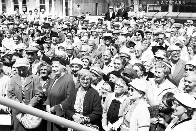Hundreds of people watched the ceremony of the opening of the main door. Picture: David Nicholls
