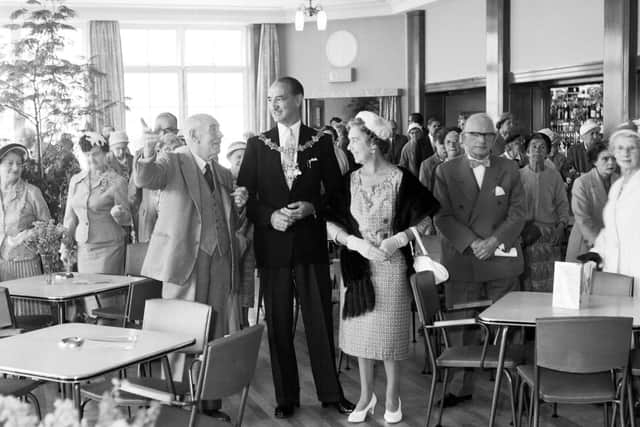 The mayor and mayoress of Worthing, Horace Bradley and his wife, at the opening of the Denton Lounge in July 1959. Picture: David Nicholls
