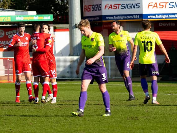 Tom Nichols celebrates his penalty. Picture by UK Sports Images Ltd/Jamie Evans