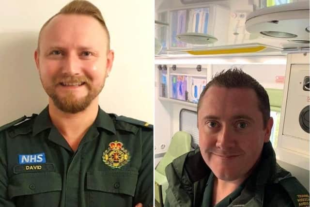 Worthing ambulance crew David Sneddon-Plumb and Tom Barlow made a TikTok video of themselves dancing to a song from The Greatest Showman