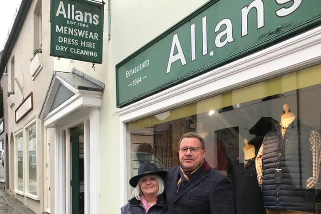 Jan and Callum Mackay of Allans Menswear
