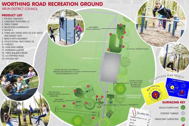 Plans for the revamp of Worthing Road recreation ground in Littlehampton