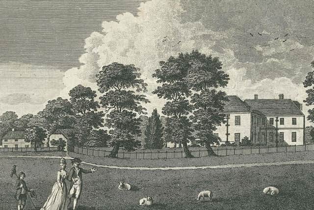 Print of West Stoke House, 18th to 19th century