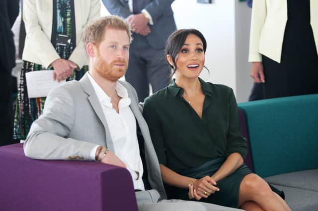 Prince Harry and Meghan Markle, the Duke and Duchess of Sussex. Photo by Derek Martin Photography SUS-180310-150028008