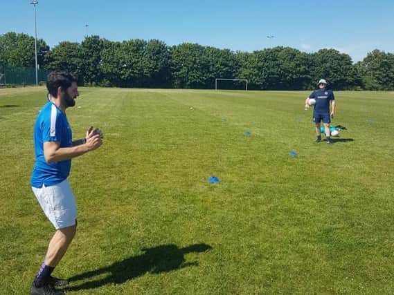 Eastbourne Rangers held one-to-one training in the first national lockdown to help keep players ticking over