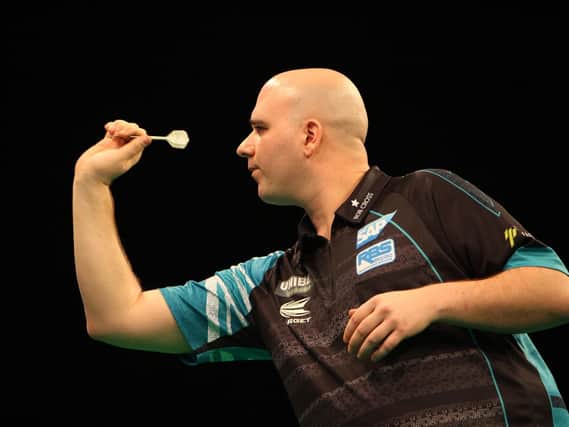 Rob Cross is in UK Open action tonight (Friday 5th) / Picture: Lawrence Lustig - PDC