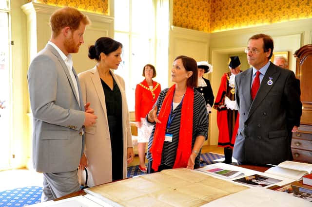 Harry and Meghan, Duke and Duchess of Sussex visit Chichester. Pic Steve Robards SR1825438 SUS-190204-104633003