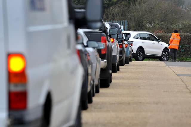 Vehicles queueing for upto an hour at Littlehampton recycling centre