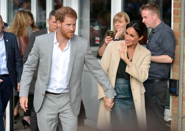 Prince Harry and Meghan Markle, the Duke and Duchess of Sussex, visit  Joff Youth Centre in Peacehaven. SUS-190321-170706003