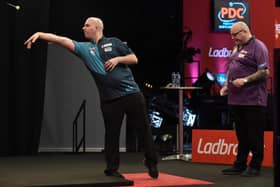 Rob Cross in UK Open action / Picture: Christopher Dean - PDC