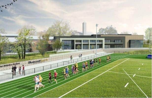 Artist's impression of the new running track at Christ's Hospital