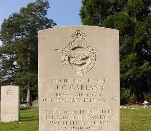 The grave of Flight Lieutenant John Cuthbert Garland in Midhurst Cemetery