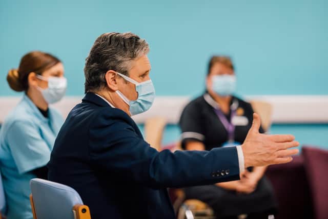 Keir Starmer visited Crawley Hospital. Photo: Labour Party