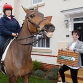 Coneygree is the mane attraction in a Gloucester cul-de-sac as he visits competition winner Dan Ashton