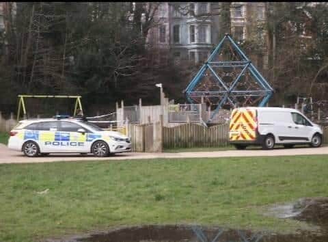 Police in Alexandra Park. Picture: Graham Ridley SUS-210315-141810001