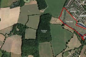 Site of the proposed 70 new houses in Kirdford