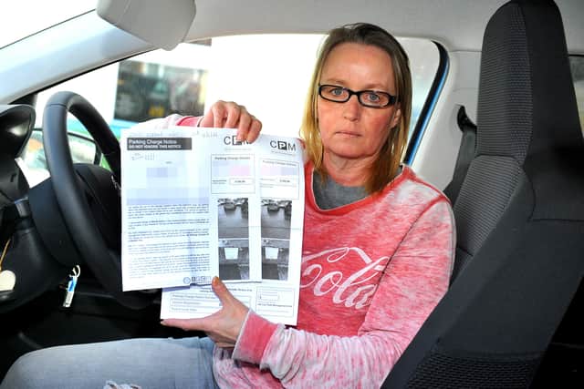 Nikki Matthews from Littlehampton was given a parking ticket for stopping in a car park for 2 minutes to change her sat nav. Pic S Robards SR2103131 SUS-210313-165114001