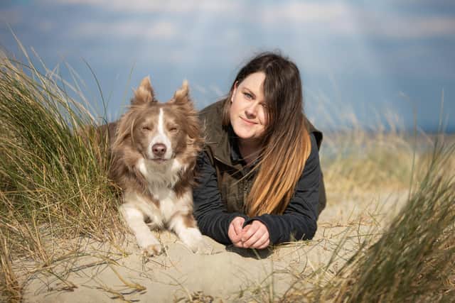 Dog trainer Lucy Rose, 26, with her Border Collie Bodhie