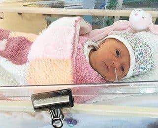 Darcie was cared for at to the Trevor Mann Baby Unit after she was born not breathing