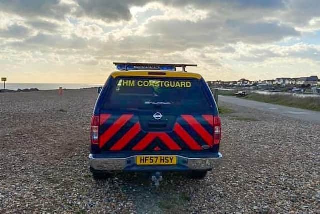 The Coastguard at the beach. Quicksand at the beach. Photo by Adur and Worthing Councils