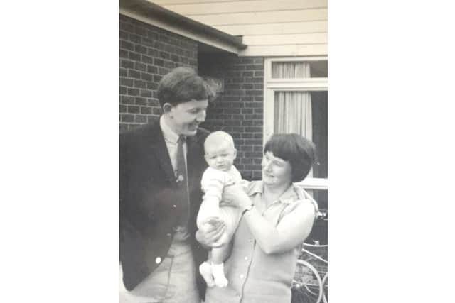 Mark Ravenhill as a baby in 1967 with his mother Angela and his father Ted