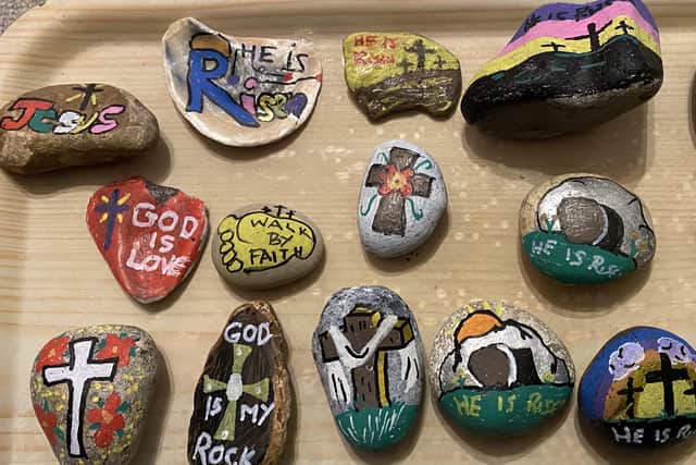 Painted stones will be hidden in parks and on the seafront, and finders are asked to use them as inspiration for prayer before rehiding them