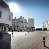 Coronavirus: Hastings town centre pictured on day one of the  UK lockdown. SUS-200324-111333001