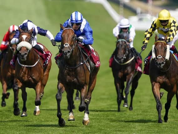 Battaash wins the King Geroge Stakes in 2020 in front of empty stands - and now it looks like his next Goodwood visit will be in front of a big crowd / Picture: Getty, Alan Crowhurst