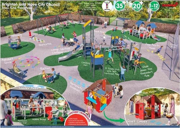 The forthcoming children's play park at Barn Rise