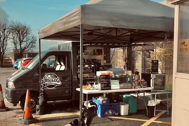 The Whistle Coffee van outside Brighton General Hospital
