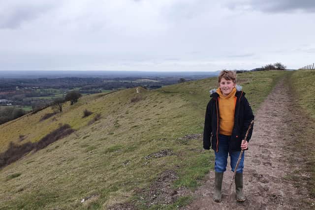 Felix Hursthouse from Storrington has taken on a month-long challenge to support the British Red Cross. He is on track to walk 100 miles in March SUS-210323-104549001