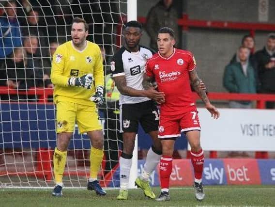 Action from last season's clash between Crawley Town and Port Vale at The People's Pension Stadium. Picture by Derek Martin Photography