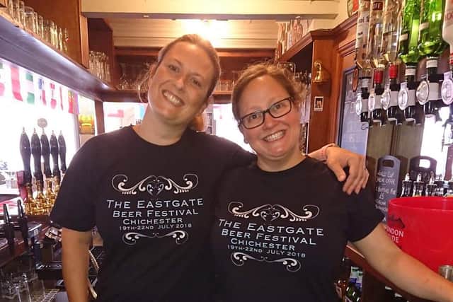 The Eastgate pub owners Catherine Morgan and Emma Allen