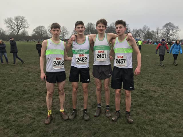 Chichester Runners under-20 boys' cross country team, pre-lockdown