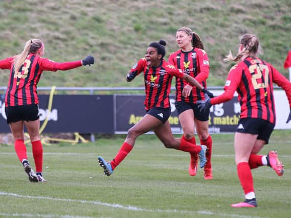 Lewes Women have plenty to celebrate following the announcement of the blockbuster new TV deal with the FA Women's Super League and the BBC and Sky. Picture by James Boyes