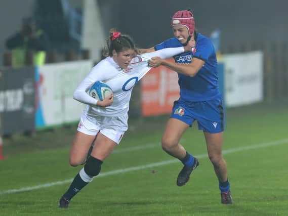 Jess Breach in action for England against Italy last year / Picture: Getty