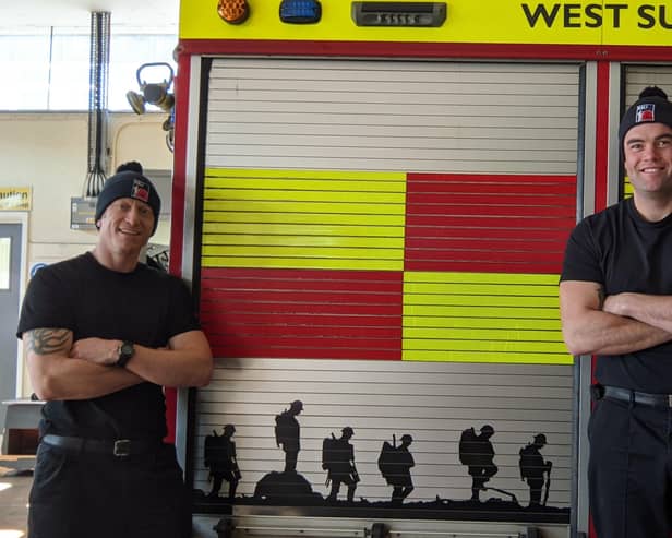 Worthing Blue Watch crew manager Steve Foster and fellow firefighter Matthew Harris