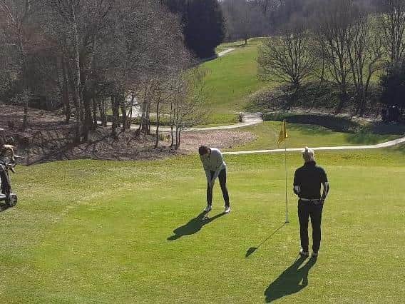 The sun shines on Mannings Heath's returning golfers