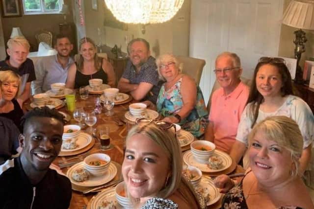 Together at a family event before Covid-19