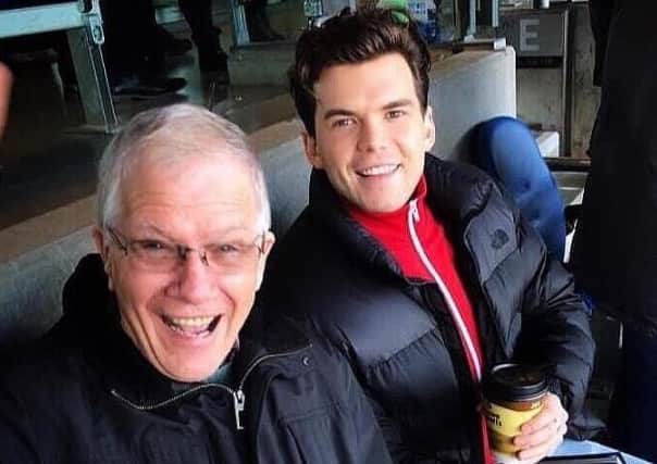Ken Newton with his grandson, the actor Luke Newton
