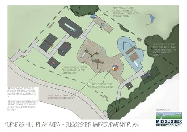 Mid Sussex District Council has given Turners Hill residents the opportunity to have their say on playground improvements. SUS-210331-170714001