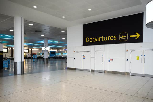 Departures at Gatwick Airport