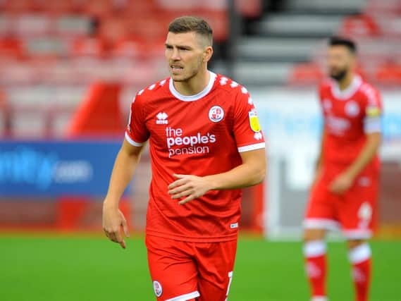 Crawley Town will again be without defender Jordan Tunnicliffe for Tuesday night's trip to Carlisle United. Picture by Steve Robards