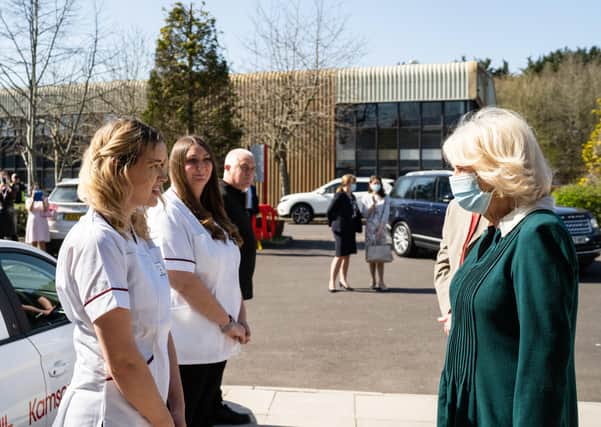 The Duchess of Cornwall meets staff