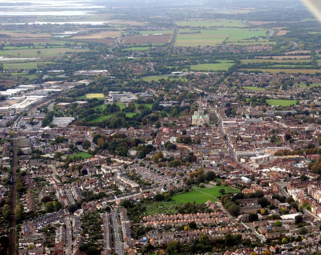 Aerial shot of Chichester (Photo Louise Adams)